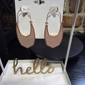 Jillian Michael Pink Textured Earrings